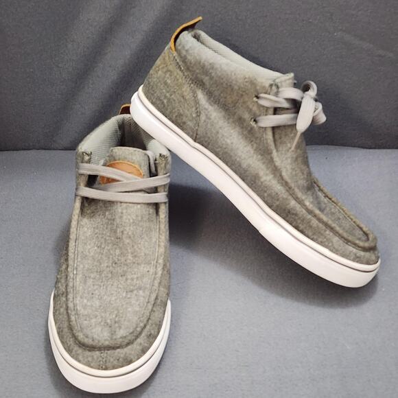 Lugz Shoes Mens Size 10 Gray Chukka Moc Toe Mid Top Canvas Sneakers MSTRCC-0317 - Picture 1 of 16